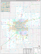 Oklahoma City Wall Map Premium Style